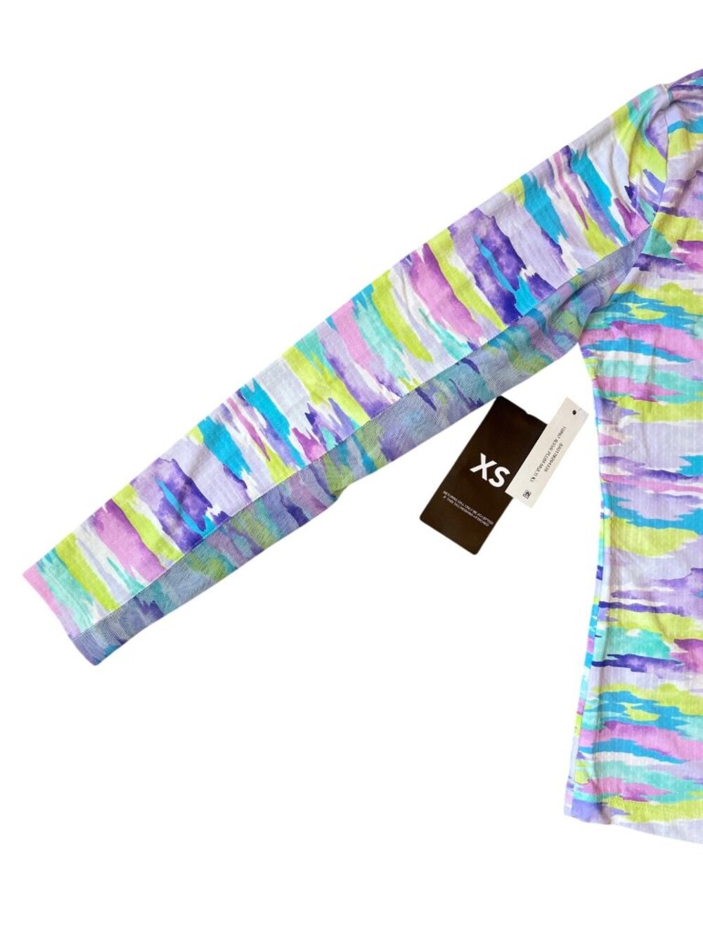 IBKÜL Womens Long Sleeve Zip Mock Neck Top Jessie Plum Multi XS UPF 50+ Cool Fee - Picture 14 of 14